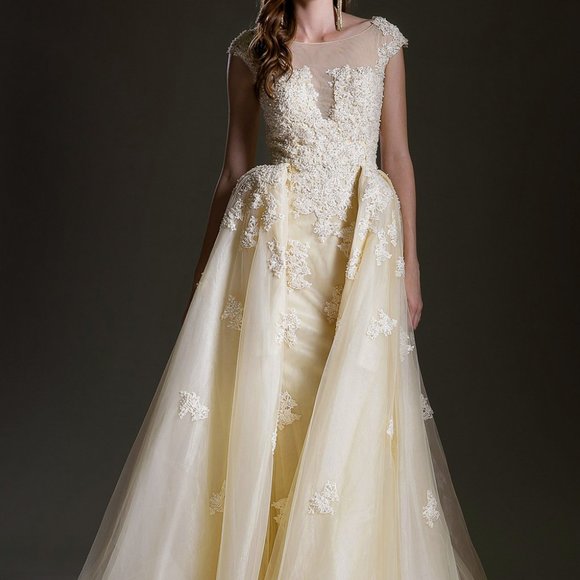 Andrea & Leo Couture Dresses & Skirts - Illusion Neck A-Line Shape Prom Dress AL51256A